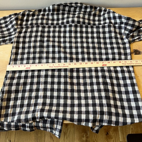 O’MER SHIRT WOMENS US 8 CHECKED PREPPY ITALIAN COTTON BLD CLASSIC CASUAL CHIC - Picture 9 of 12